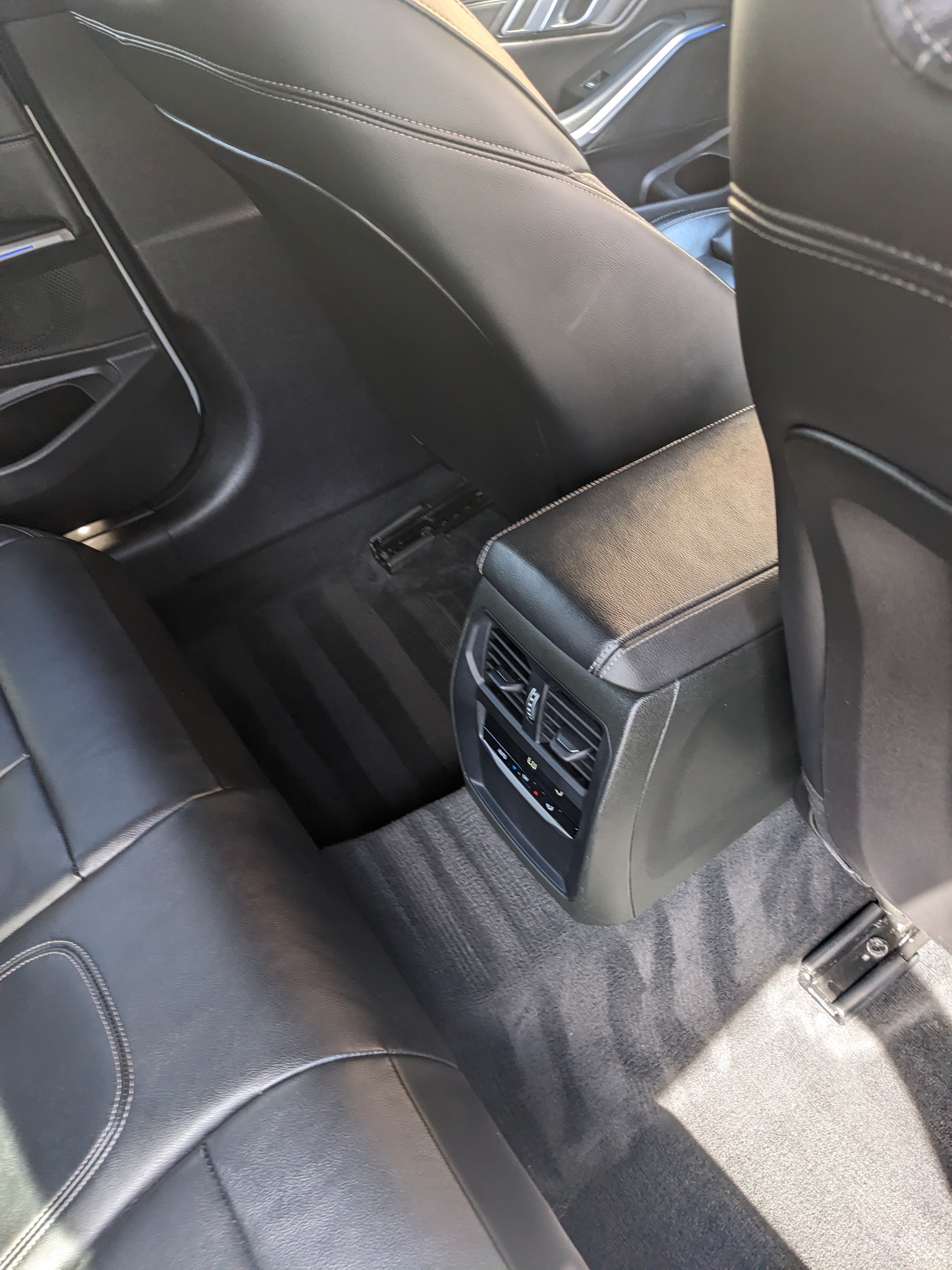 Detailer perfecting interior trim with precision brush work